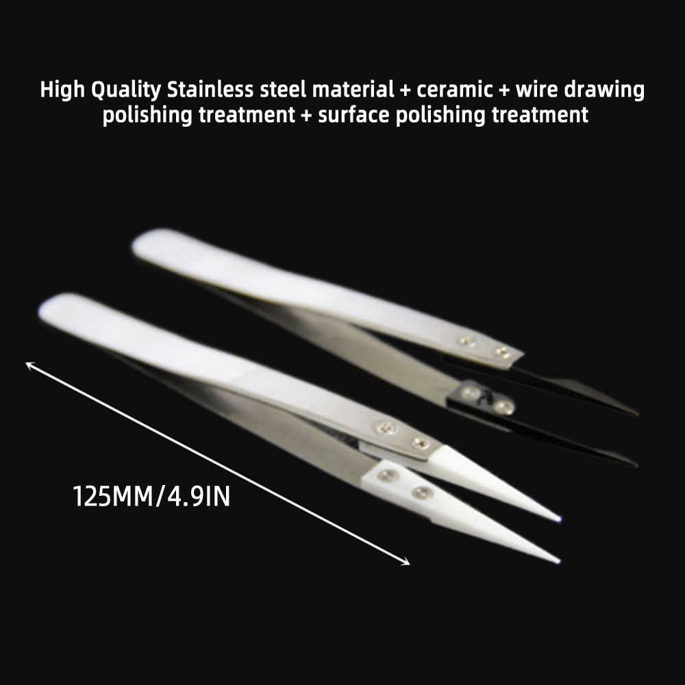 Nhíp làm đồ gốm sứ sửa chữa DIYMORE đầu nhọn bằng thép không gỉ chịu nhiệt độ cao DIY