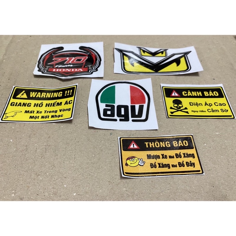 Tem cảnh báo stiker chống nước cực đẹp