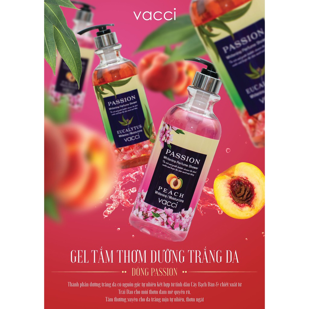 SỮA TẮM VACCI THƠM DƯỠNG TRẮNG DA - WHITENING PERFUME SHOWER