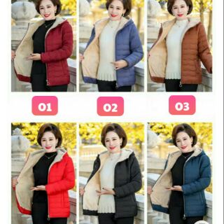 [Sẵn sz XL] - ÁO KHOÁC NỮ LÓT NỈ BÔNG CHO CÁC BÀ , CÁC MẸ