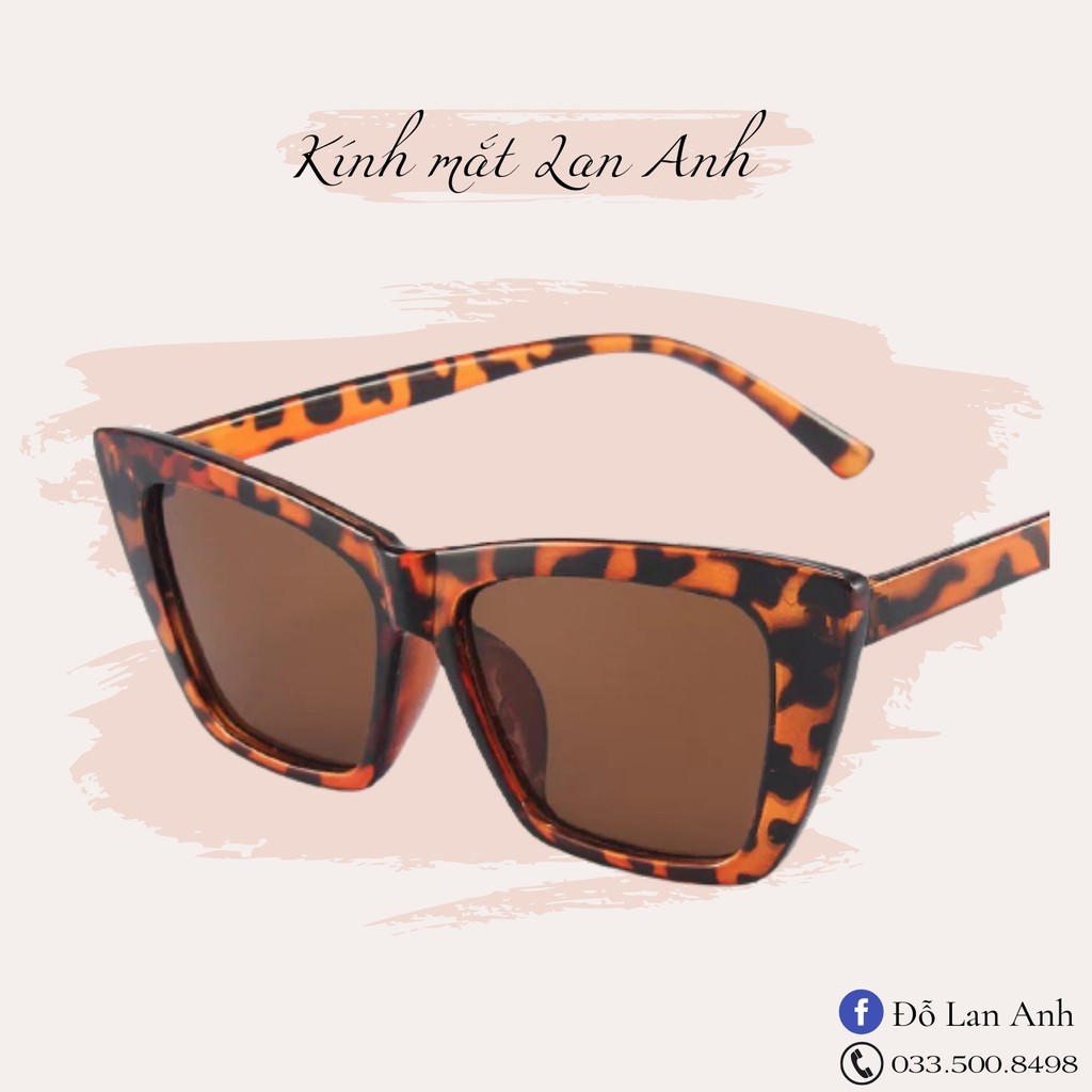 Kính Mát Nữ Mắt Mèo, Bản To Phong Cách Retro, 9 Màu Thời Thượng - LAM005
