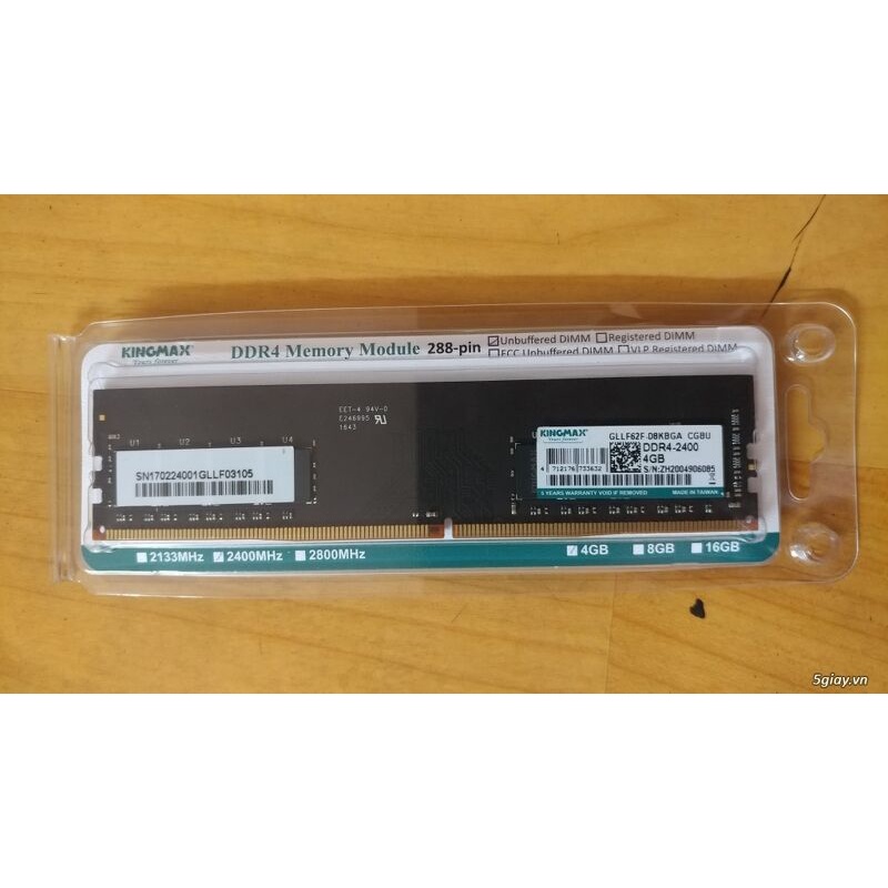 Ram Máy Tính KINGMAX DDR 4—4G/8G/16G Bus 2400/2666– chính hãng Viễn Sơn- Bảo Hành 3 năm