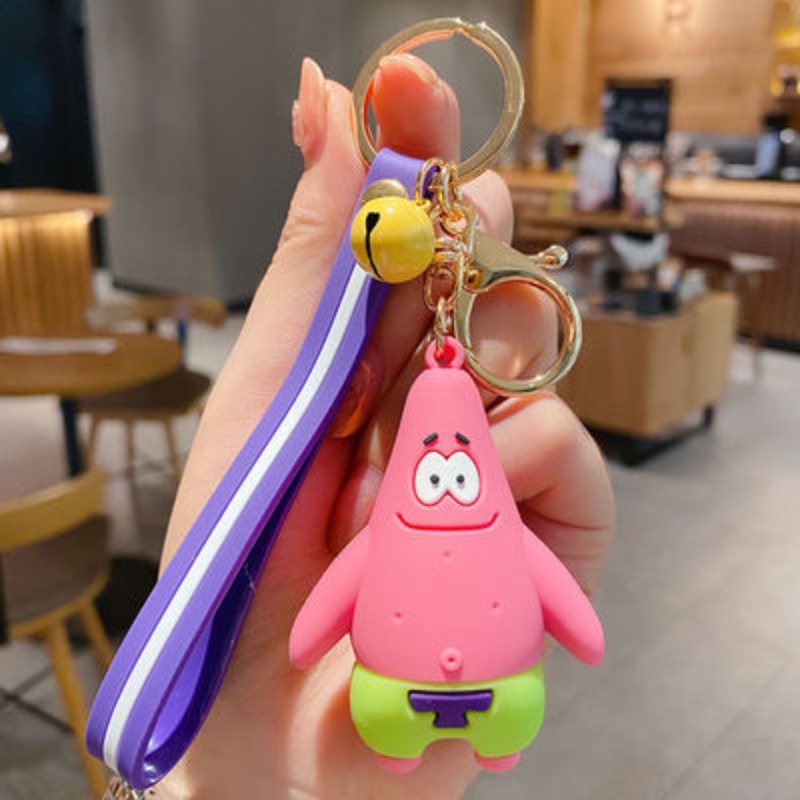SpongeBob SquarePants sáng tạo móc khóa dễ thương móc khóa phụ kiện thời trang