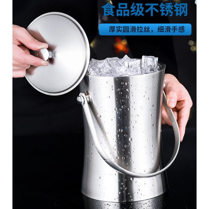 Xô đá inox 2 lớp cách nhiệt Minhu MH022