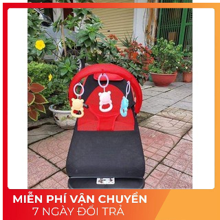 Ghế rung cho bé đa năng bập bênh - loại tự nhún có đồ chơi cho trẻ ngủ