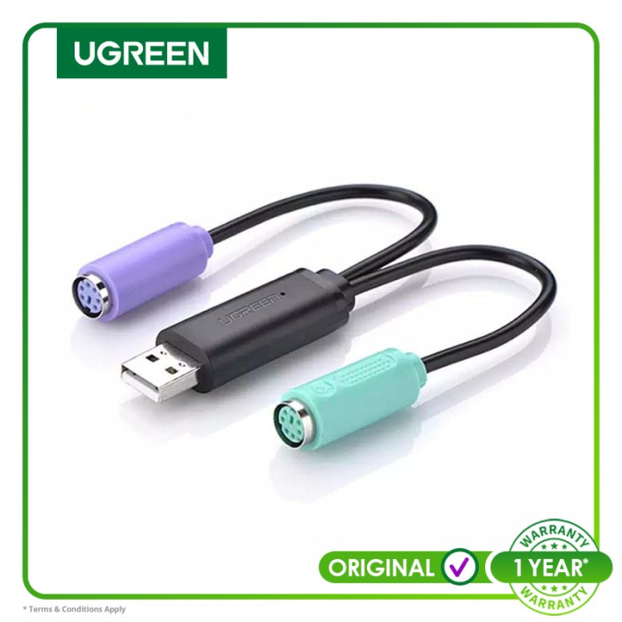 Giắc Chuyển Đổi Từ USB Sang PS2 Ugreen Sang Ổ Cắm-20219