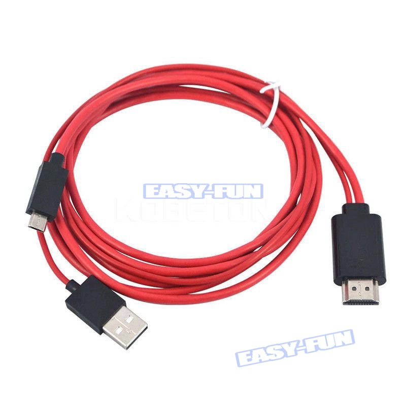 Dây cáp TV chuyển đổi MHL sang HDMI/Micro USB sang HDMI 1080P HD cho Android 11pin