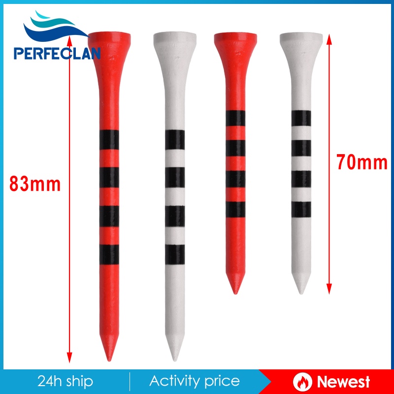 Bộ 100 Phụ Kiện Đánh Golf Bằng Tre Màu Trắng 70mm