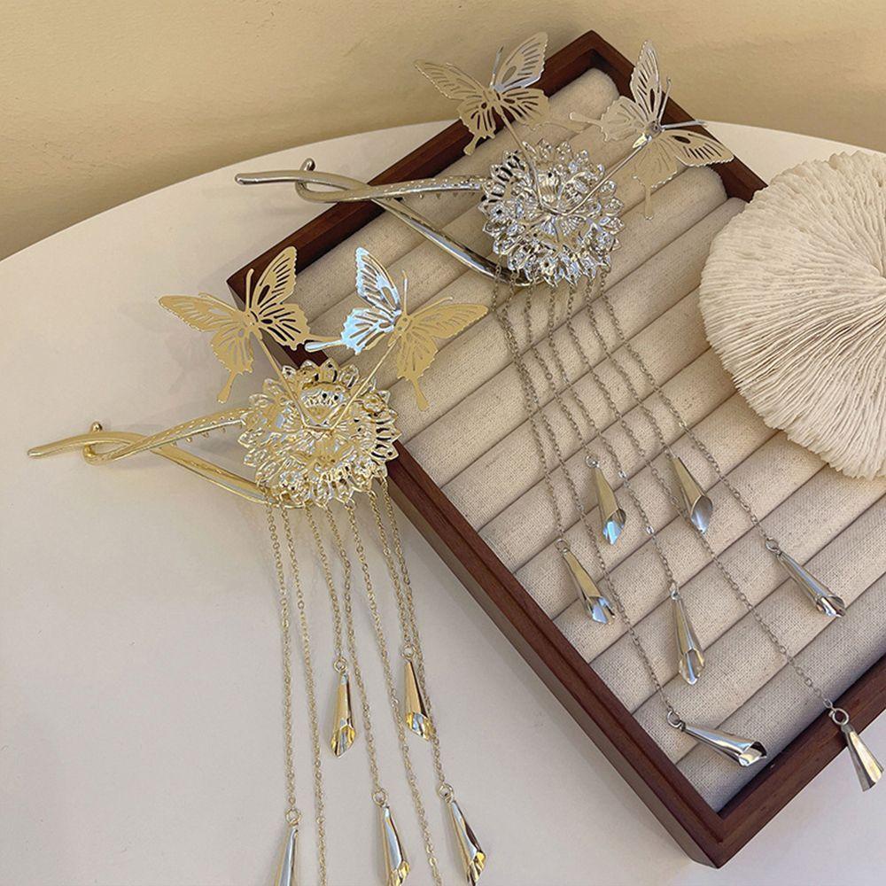 Kẹp Tóc Hình Bướm / Ếch Phong Cách Vintage Dành Cho Nữ