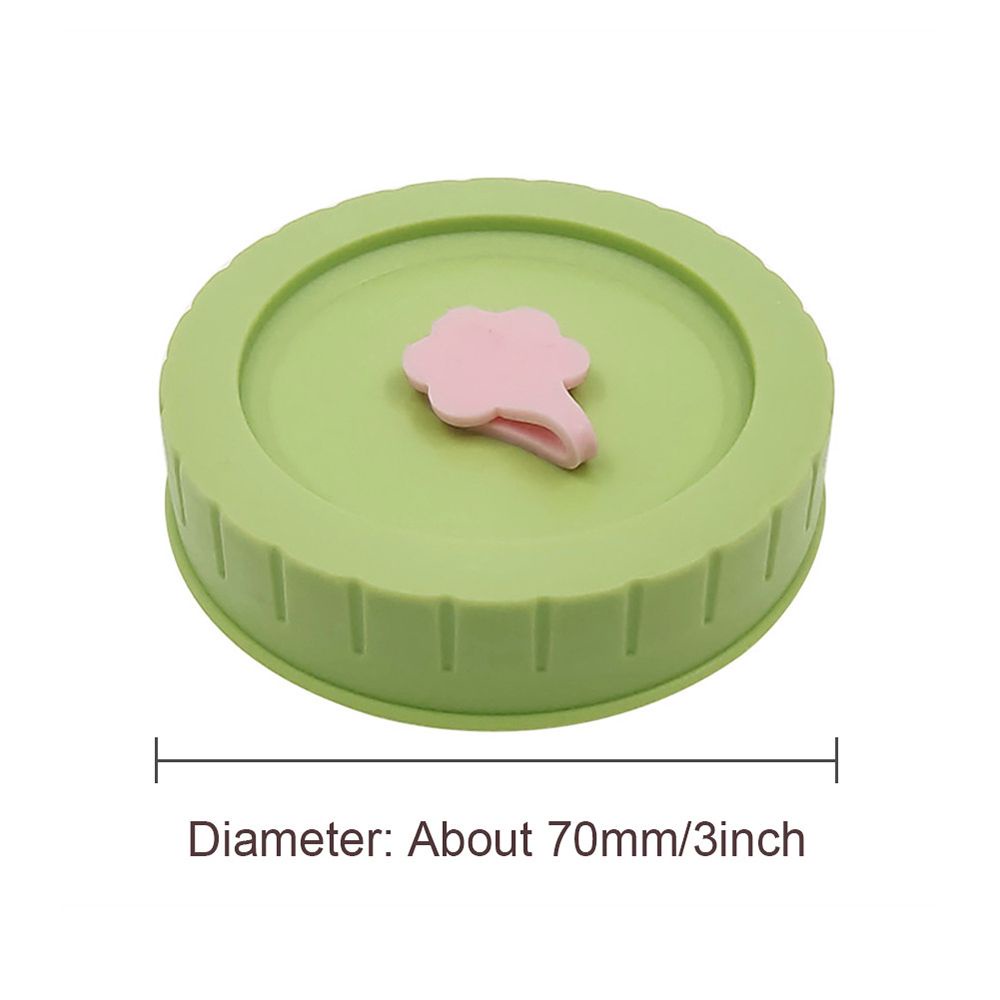 Set 1/4 Nắp Nhựa Có Lỗ Kèm Ống Hút Đậy Hũ Đựng Thực Phẩm Chống Rò Rỉ Dễ Thương