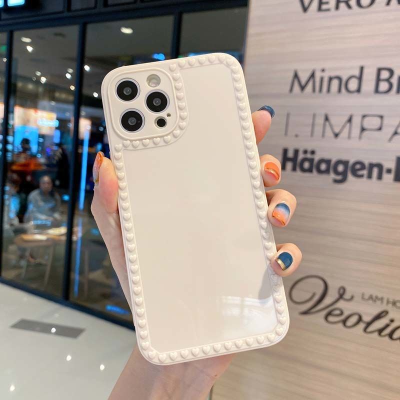 Ốp điện thoại viền vuông hình trái tim cho Iphone 6/6plus/6s/6splus/7/7plus/8/8plus/x/xs/xr/xsmax/11/12/13/pro/max/plus | BigBuy360 - bigbuy360.vn