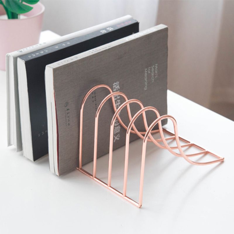 Giá Đỡ Tập Sách Bằng Sắt 10 Ngăn Phong Cách Bắc Âu