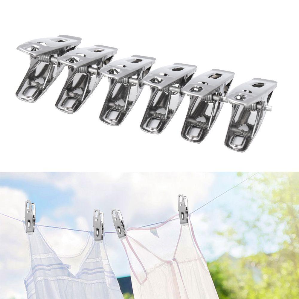 1 20 Kẹp Giữ Tài Liệu / Đồ Dùng Nhà Tắm Bằng Inox Tiện Dụng