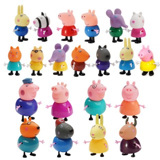 Bộ 21 món đồ chơi gia đình Peppa Pig 2018 xinh xắn cho trẻ em