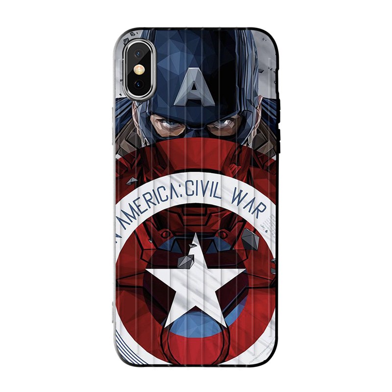 Ốp điện thoại AVENGERS Spider-man và Captain cho iPhone 6/6s/6plus/6sPlus/7Plus/8Plus/X/Xs PT-236