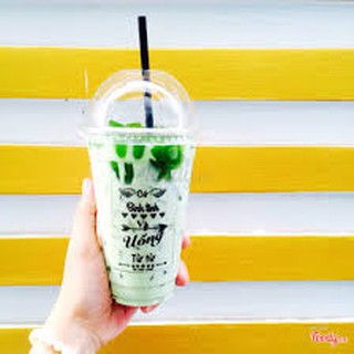 Ly PET trà sữa nắp cầu (kèm ống hút đen phi 12)  Milk tea take way