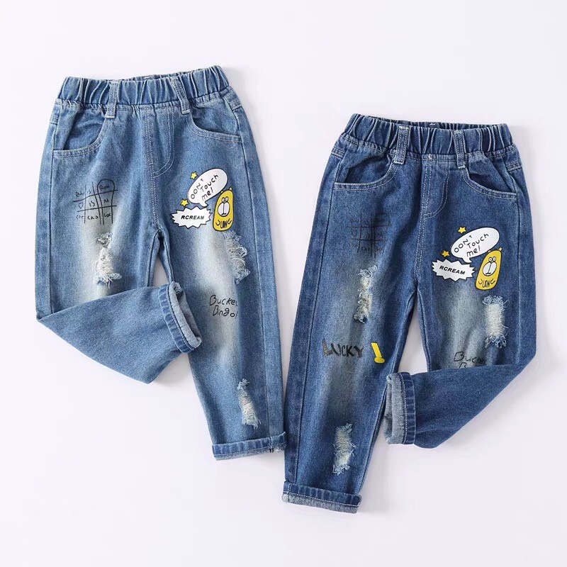 !!!SALE!!! Quần Jeans rách LUCKY cho bé yêu 10-20kg