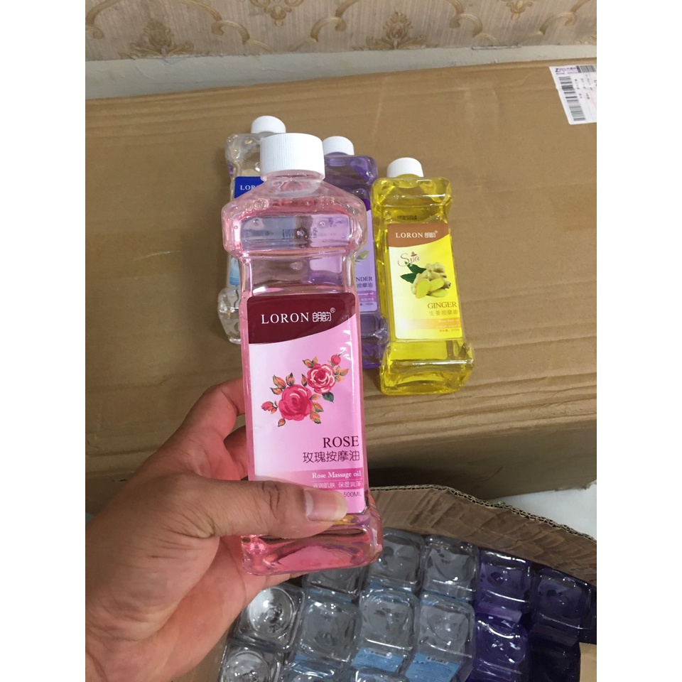 Dầu Massage 500ml Hoa Hồng ( siêu trơn)