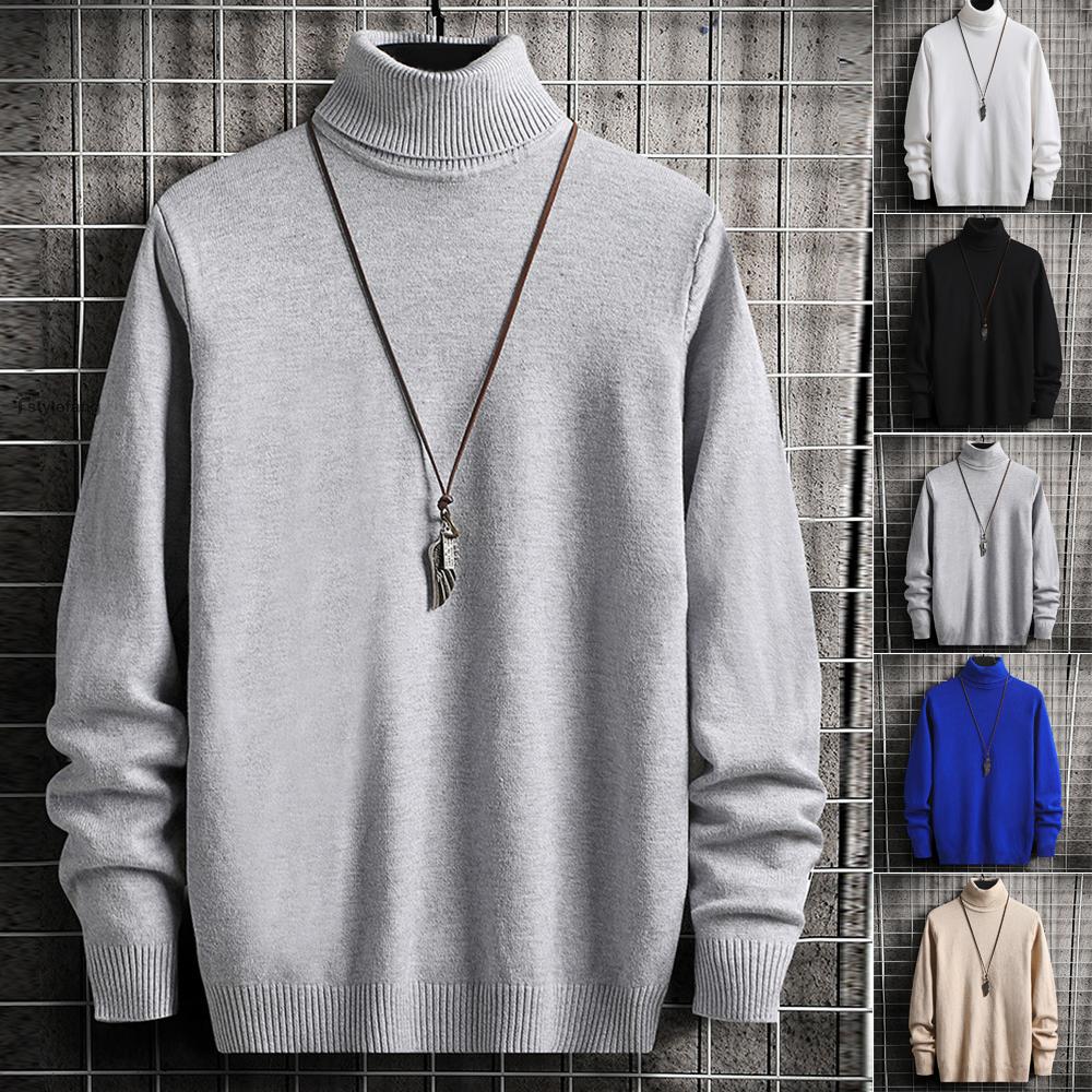 Áo Sweater Dệt Kim Cổ Lọ Thời Trang Mùa Đông Ấm Áp