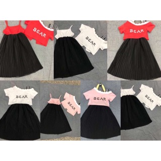 Set váy yếm cho bé gái combo khách buôn