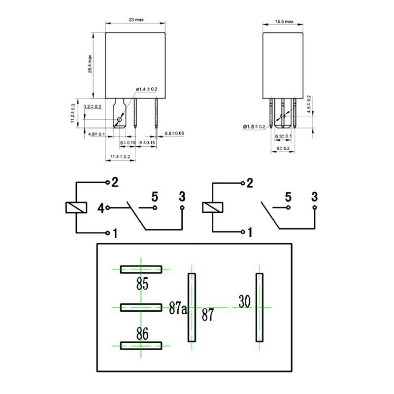 Rơ Le Tự Động 12v 40a 4 Pin Cho Xe Hơi
