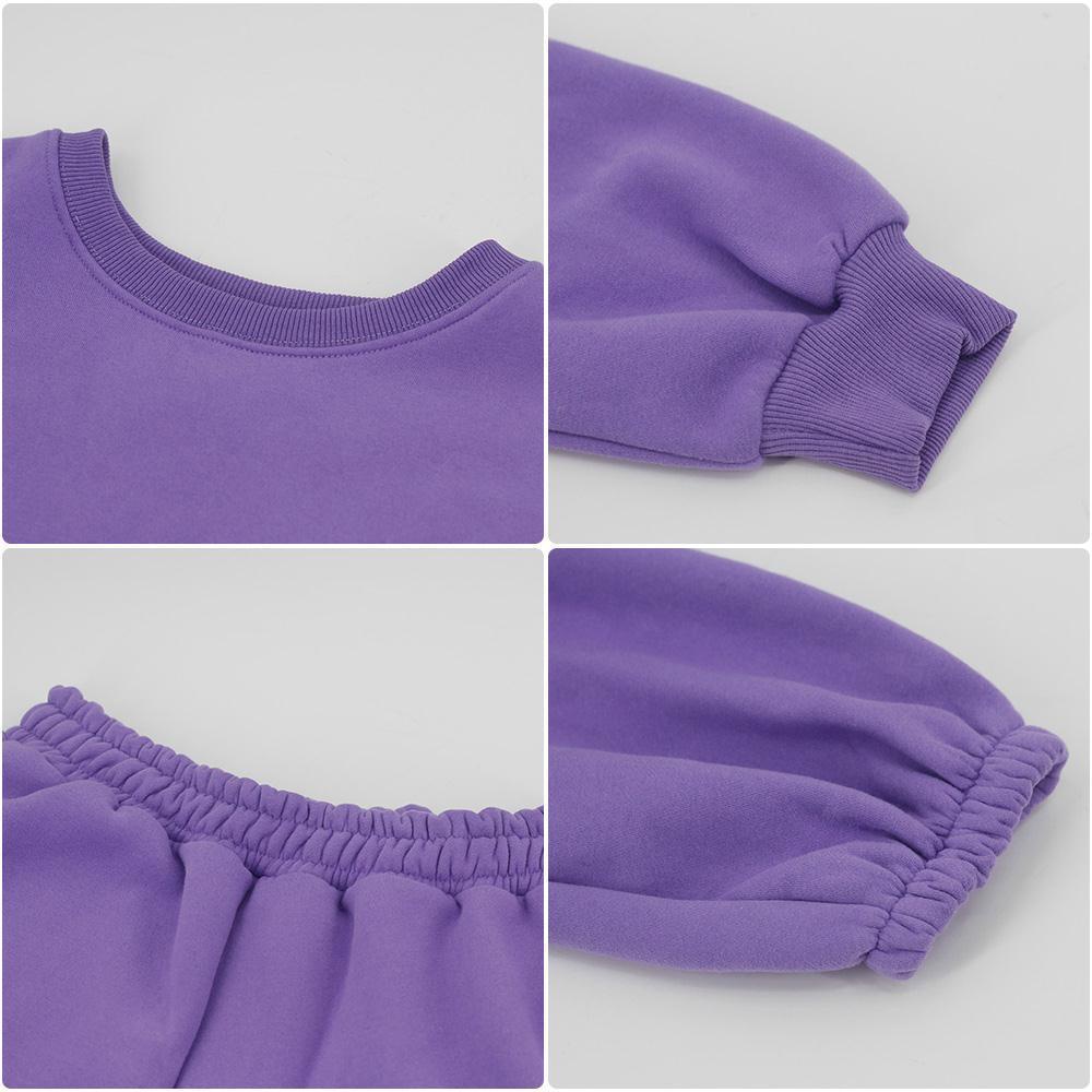 Set áo quần sweater nhung dày form rộng thời trang thu đông giải trí của nữ