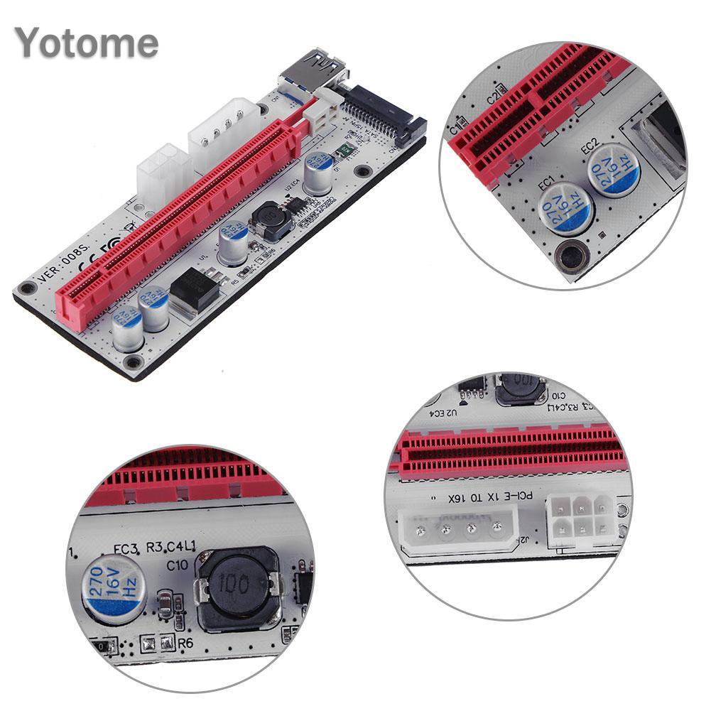 Thẻ Đồ Họa Mở Rộng Pci-E 1x Sang 16x Với 3 Cổng Cho Eth Btc Mining | BigBuy360 - bigbuy360.vn