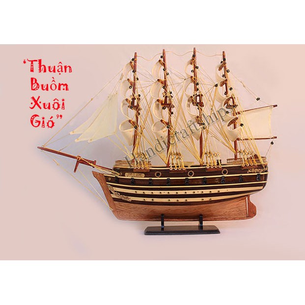 Mô hình thuyền buồm gỗ Jylland cao cấp 51cm (có video)