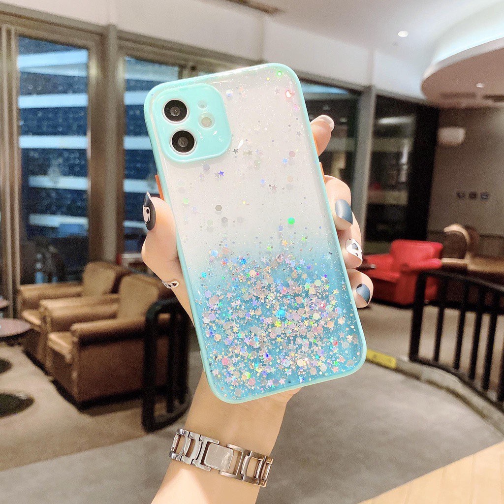 Ốp Điện Thoại TPU Dẻo Kim Tuyến Lấp Lánh Sang Trọng Cho Samsung Galaxy A01 A02S A03S A10S A11 A12 M02 M11 M12
