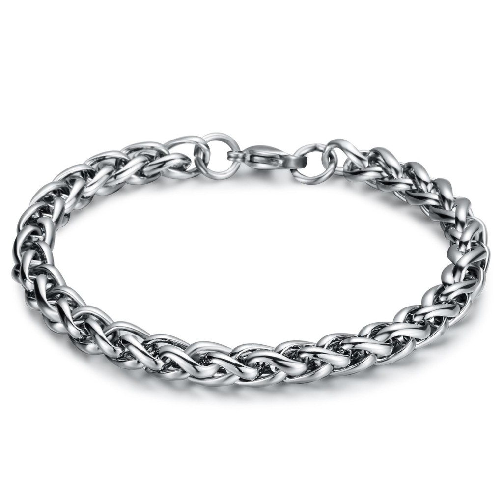 Vòng Tay Titatium Chuỗi Xích BảnTo Hình Giỏ Bông VTCHUOIGIOBONG