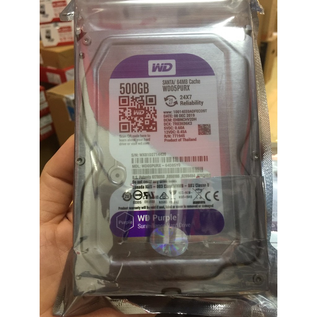 Ổ cứng Western Purple 2TB - WD20PURX - Chính hãng Full VAT