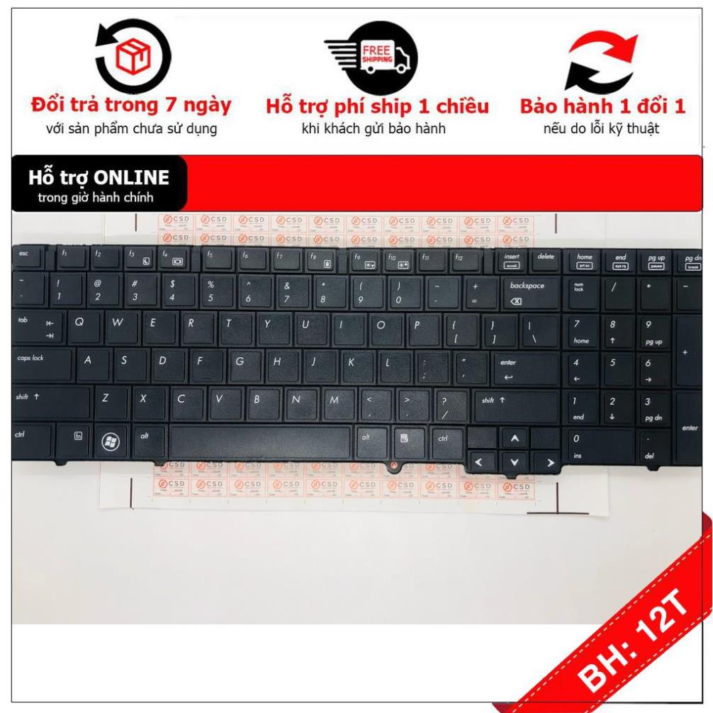 BH 12TH Bàn Phím Cho Laptop HP EliteBook 8540 8540P 8540W  Loại không có chuột - Hàng Mới 100% Bảo hành 12 Tháng