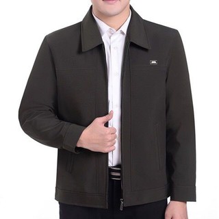 BD☾☂Quần áo trung niên₪☒♗Áo khoác nam niên và già mùa hè mỏng Size Lớn cho người thoải mái cha xuân