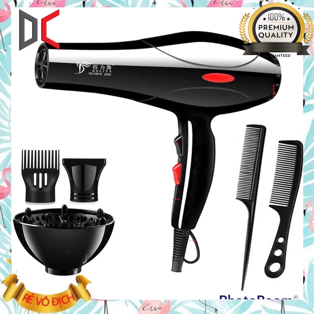 [BH 1 ĐỔI 1] Máy sấy tóc công suất lớn 2 chiều DELIYA chuẩn salon TẶNG Kèm 5 Phụ kiện DC-SHOP