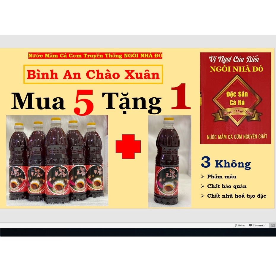 5 CHAI NƯỚC MẮM NHỊ PHẨM 1000ML - CHAI NHỰA SIÊU TIẾT KIỆM - NƯỚC MẮM CÁ CƠM TRUYỀN THỐNG - THƯƠNG HIỆU NGÔI NHÀ ĐỎ