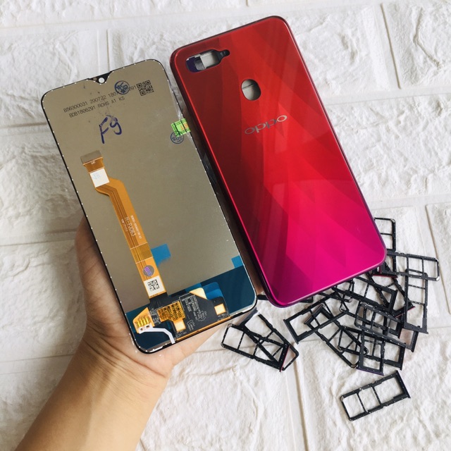 Combo Bộ Vỏ Sườn + Màn Hình Oppo F9 Zin Hàng Cao Cấp (Tặng khay sim)