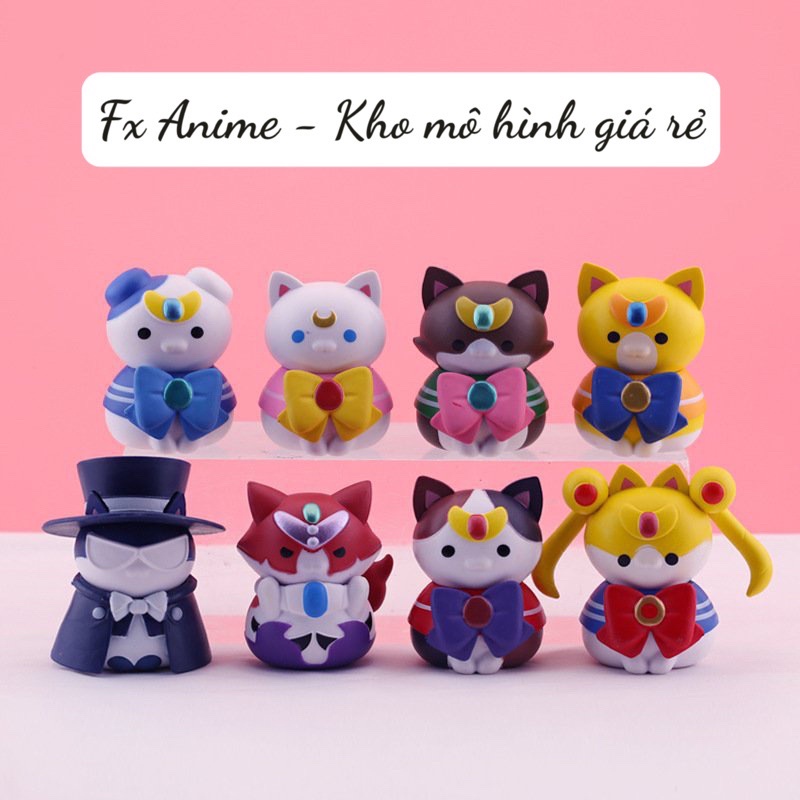 Mô Hình Thủy Thủ Mặt Trăng - Tượng Công chúa thủy thủ mặt trăng sailor moon chibi bằng PVC cao cấp(Có clip, Ảnh thật)