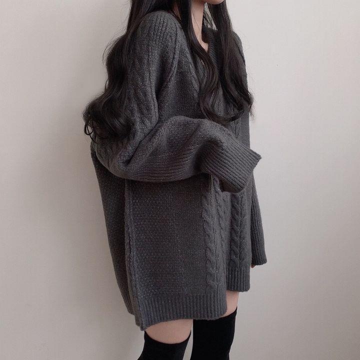 Áo Sweater Dệt Kim Màu Sắc Thời Trang Thu Đông Cho Nữ