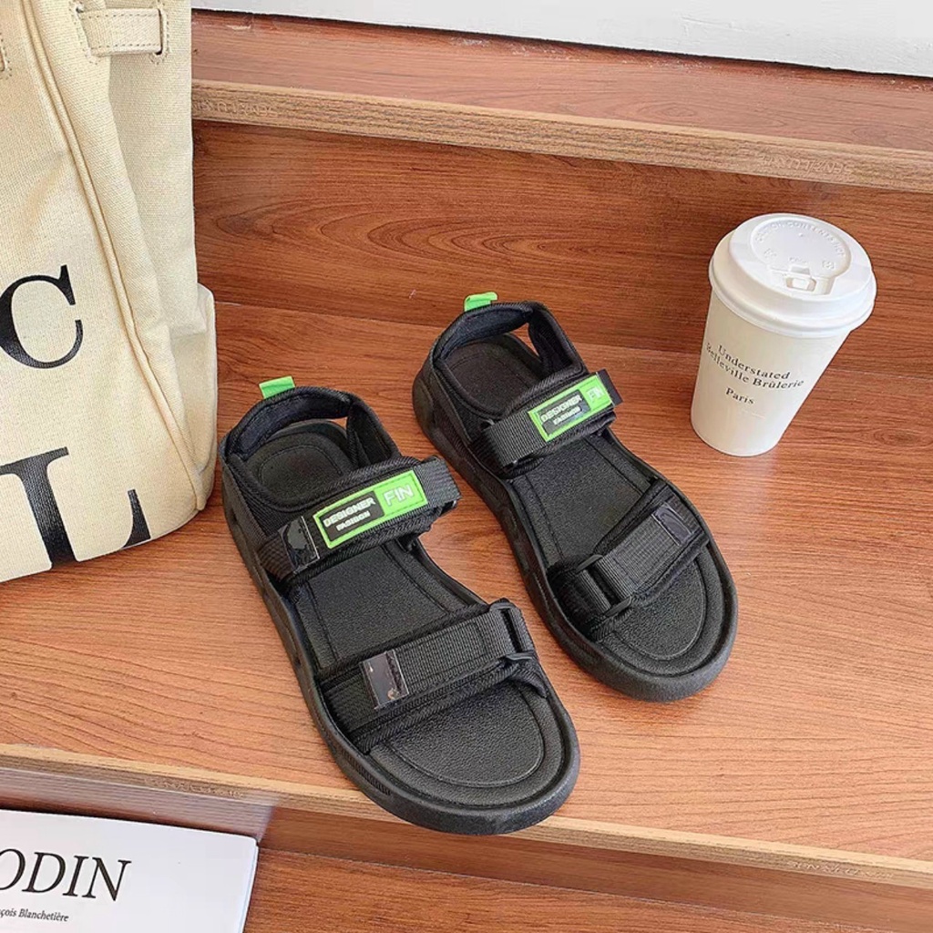 Giày sandal quang ngang đế đúc hàng QC fullbox