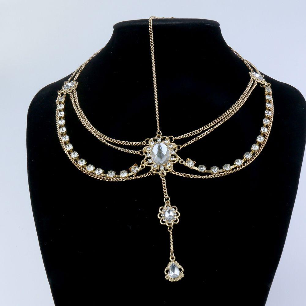 LILYES Vòng Cài Tóc Đính Đá Phong Cách Boho Cho Nữ