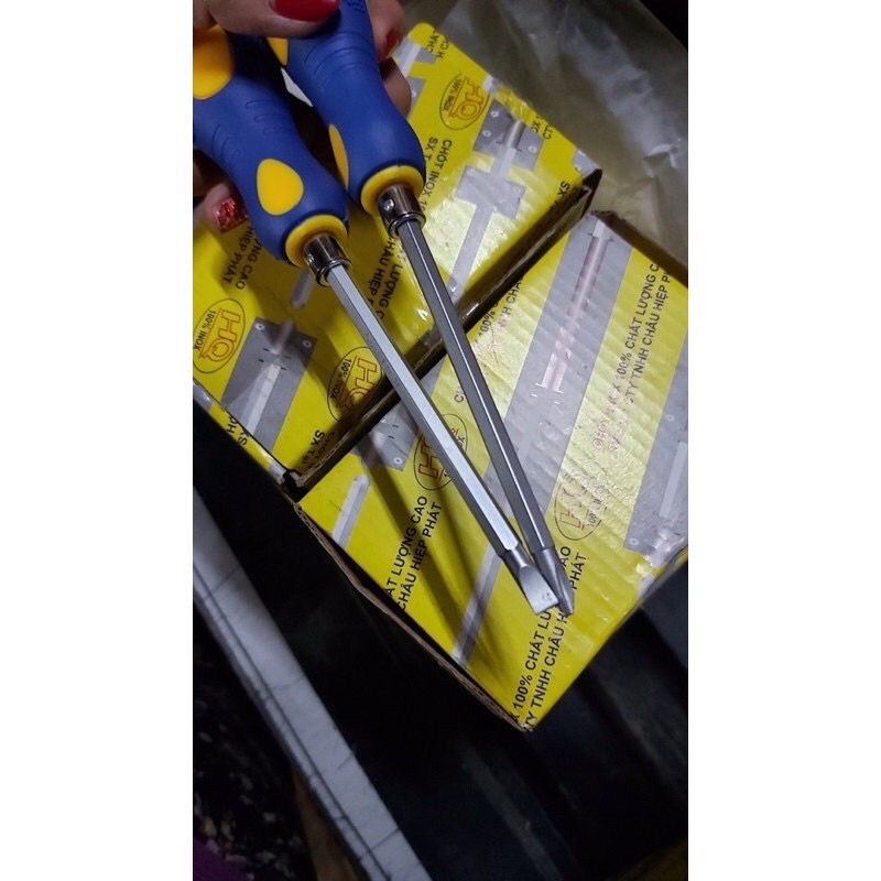 TUA VÍT, CÂY VẶN VÍT 2 ĐẦU DẸP/BAKE ĐỦ SIZE HIỆU WINTOWER THÉP XỊN 3mm, 4mm, 5mm, 6mm dài 10cm, 15cm, 20cm