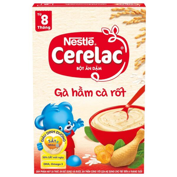 Bột Ăn Dặm Cho Bé - Bột Ăn Dặm Nestle Vị Lúa Mì Mật Ong/ Cá Và Rau Xanh/ Gà Hầm Cà Rốt/ Gạo Lứt Trộn Sữa