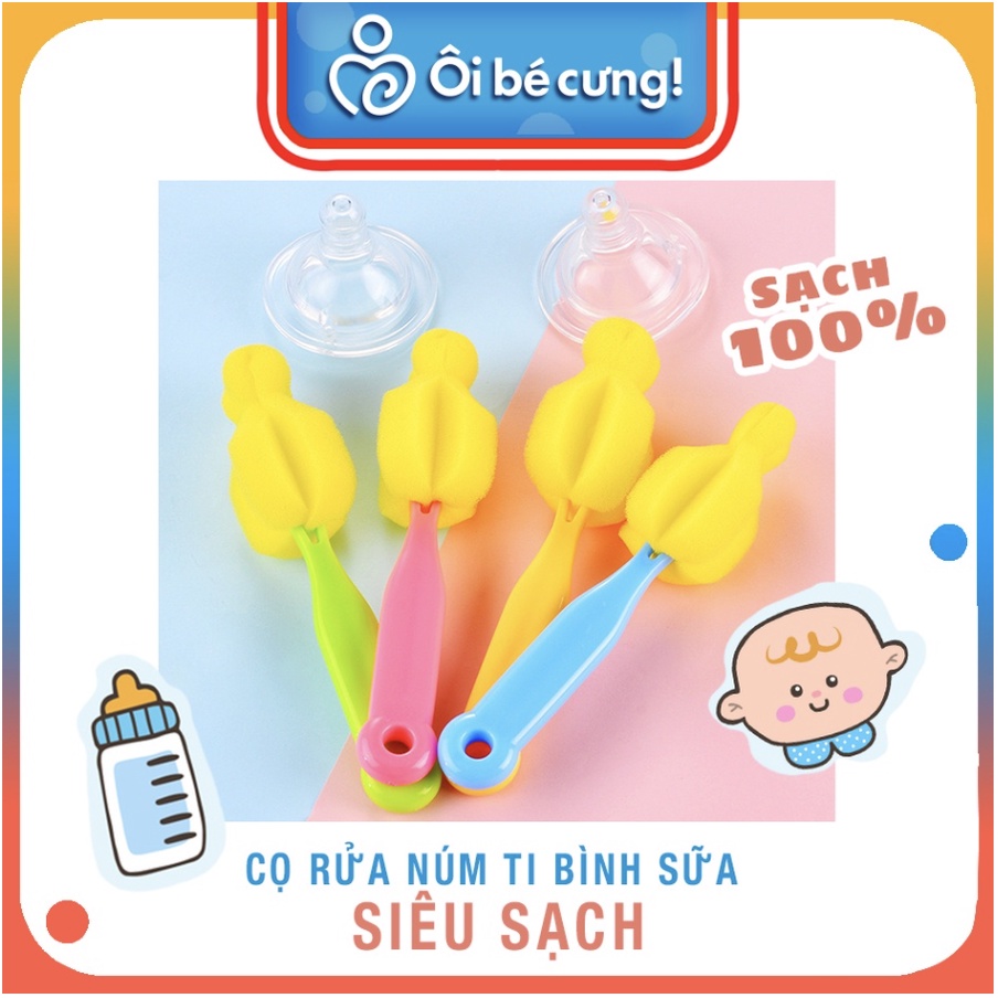 DỤNG CỤ CỌ RỬA NÚM TI BÌNH SỮA SIÊU SẠCH, MÚT RỬA BÌNH SỮA SILICON- siêu nhẹ an toàn