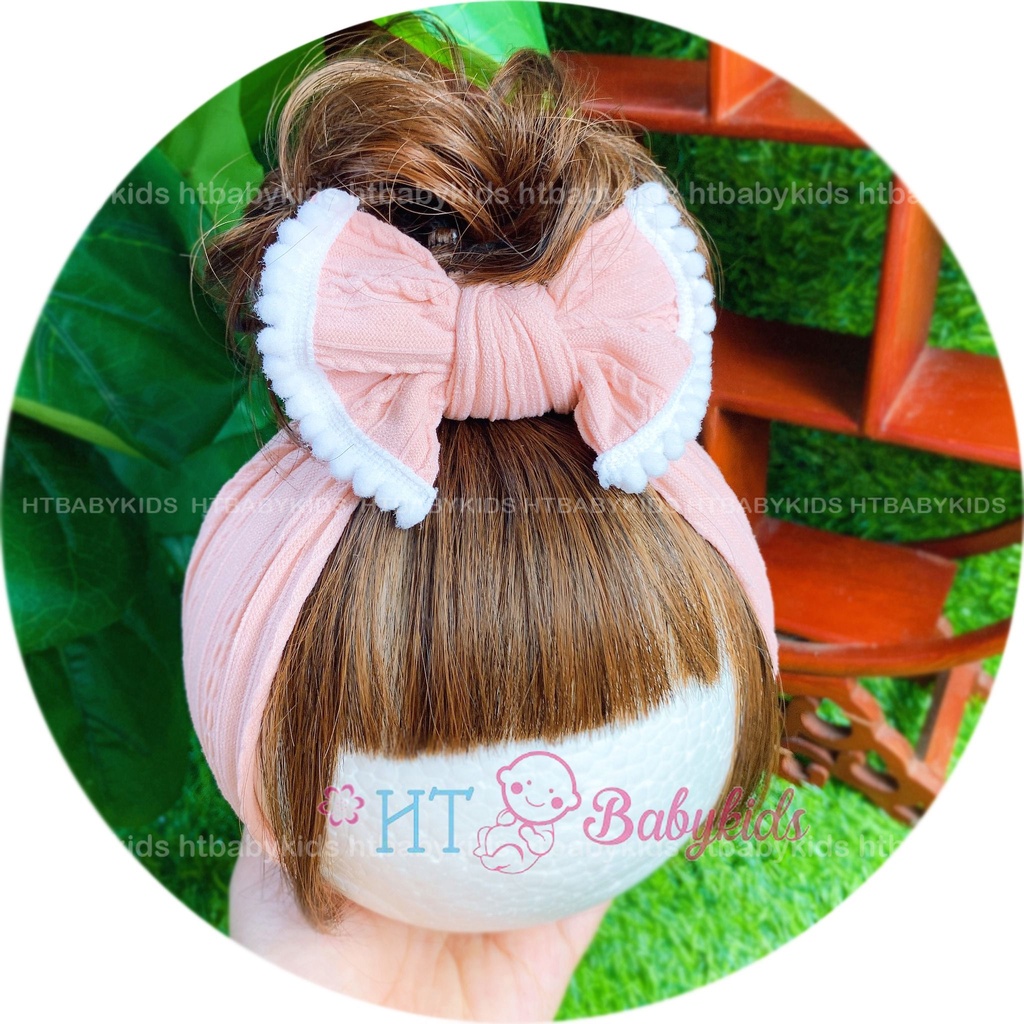 Turban Tóc Giả Búi 1 Chỏm Cho Bé Gái
