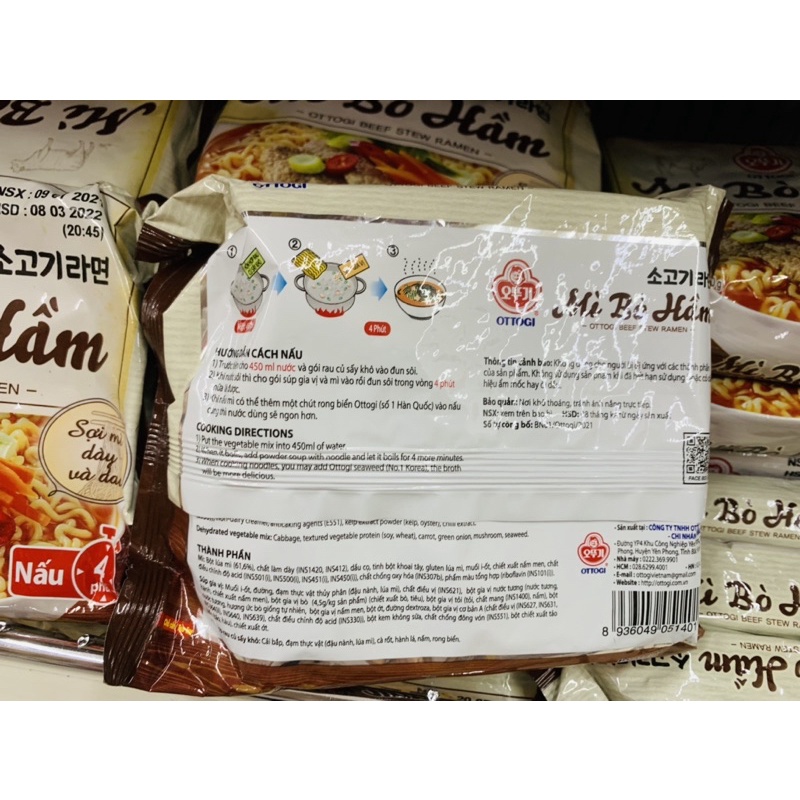 Mì bò hầm Ottogi 120g