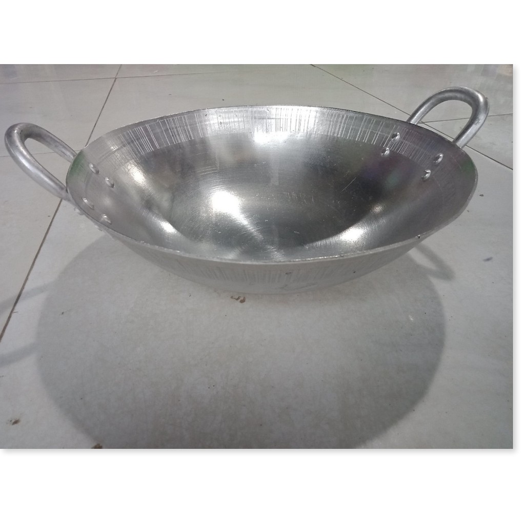 chảo nhôm công nghiệp chuyên dụng cho nhà hàng, khách sạn, bếp ăn tập thể- 40,5cm (1kg) (Chảo)