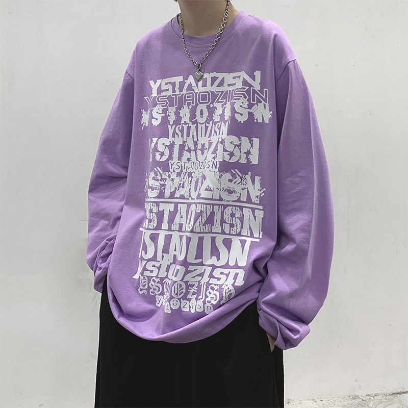 Áo Thun Nam Dài Tay Cổ Tròn Plus Size M-8XL