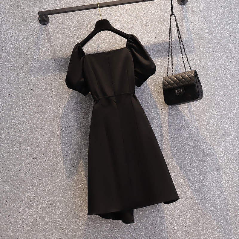 🌸Hàng Order🌸 Váy Bigsize Vắt Eo Đính Cúc Đá Thắt Dây Tay Bồng Sang Chảnh Nữ Tính🌸Hàng Quảng Châu | BigBuy360 - bigbuy360.vn