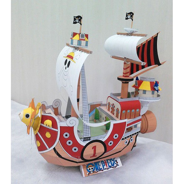 Mô hình giấy in hình nhân vật THUYỀN ONE PIECE Thousand Sunny Đảo Hải Tặc papercraft anime chibi trưng bày
