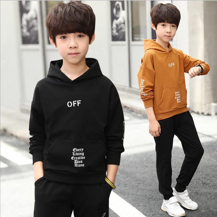 Bộ Áo Khoác Hoodie + Quần Dài Thể Thao Cho Bé Trai 2018